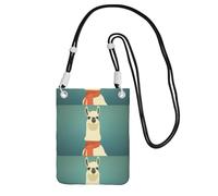 Petit sac à main à bandoulière pour transporter un sac de téléphone portable en diagonale lama dans une écharpe Mini sac à main à bandoulière Portefeuille pour téléphone intelligent