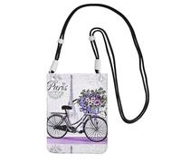 Petit sac à main à bandoulière pour transporter un sac de téléphone portable en diagonale Love On The Bike Mini sac à main à bandoulière Portefeuille pour téléphone intelligent