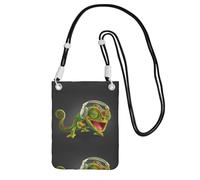 Petit sac à main à bandoulière pour transporter un téléphone portable en diagonale caméléon écoute de la musique Mini sac à main à bandoulière portefeuille pour téléphone intelligent