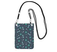 Petit sac à main à bandoulière pour transporter un téléphone portable en diagonale des os et des griffes de chien Mini sac à main portefeuille pour téléphone intelligent