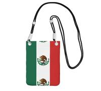 Petit sac à main à bandoulière pour transporter un téléphone portable, un drapeau diagonal du Mexique, mini sac à main à bandoulière, portefeuille pour téléphone intelligent