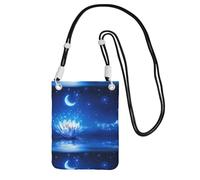 Petit sac à main à bandoulière pour transporter un téléphone portable, un sac à main en diagonale, une fleur et une lune