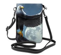 Petit sac à main Eagle Under The Stars pour téléphone portable, sac à bandoulière à imprimé floral, mini portefeuille en cuir synthétique avec bandoulière, fermeture magnétique sécurisée.