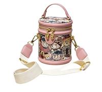 Petit sac à main en cuir PU réglable rétro ours petite pochette | Sac seau pour les trajets quotidiens, le travail, le bureau, le shopping, les rendez-vous, les voyages, la marche, le vélo