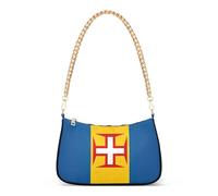 Petit sac à main Hobo pour femme avec motif drapeau de Madère avec fermeture éclair