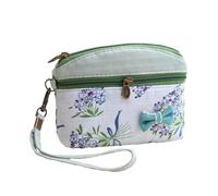 Petit sac à main léger en toile avec double fermeture éclair pour femme, petit sac à main de style ethnique, sac à main en tissu, Vert, Fidèle à la description, comme description