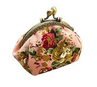 Petit sac à main pour femme avec motif floral rétro vintage avec support de téléphone, rose, Taille unique