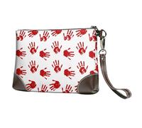 Petit sac à main pour femme - Portefeuille en cuir avec dragonne en forme de main sanglante pour femme