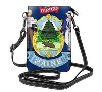 Petit sac à main pour téléphone portable 19,3 x 12,4 cm avec drapeau de l'État du Maine HYTTER imprimé tendance, pratique et multifonctionnel pour la marche, le camping, le shopping, les voyages