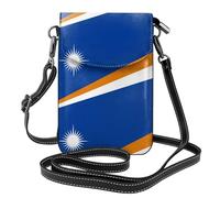 Petit sac à main pour téléphone portable 19,3 x 12,4 cm, drapeau MSRHIUEF des îles Marshall, imprimé, tendance, pratique, multifonctionnel en cuir pour femme