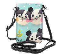 Petit sac à main pour téléphone portable 19,3 x 12,4 cm HYTTER avec imprimés pandas mignons, tendance, pratique et multifonctionnel pour la marche, le camping, le shopping, les voyages