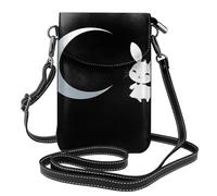 Petit sac à main pour téléphone portable 19,3 x 12,4 cm HYTTER Little White Rabbit says goodnight Prints Tendance, pratique et multifonctionnel pour la marche, le camping, le shopping, les voyages