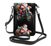Petit sac à main pour téléphone portable 19,3 x 12,4 cm HYTTER Locomotive Père Noël imprimé tendance, pratique et multifonctionnel pour la marche, le camping, le shopping, les voyages