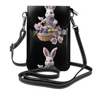 Petit sac à main pour téléphone portable 19,3 x 12,4 cm HYTTER Petit lapin décorant des œufs de Pâques Imprimés tendance, pratique et multifonctionnel pour la marche, le camping, le shopping, les
