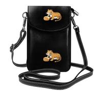 Petit sac à main pour téléphone portable 19,3 x 12,4 cm HYTTER Petit tigre mangeant du pain Impressions tendance, pratique et multifonctionnel pour la marche, le camping, le shopping, les voyages