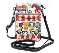 Petit sac à main pour téléphone portable 19,3 x 12,4 cm HYTTER Runner Suédois Dala Horse Folk Prints tendance, pratique et multifonctionnel pour la marche, le camping, le shopping, les voyages