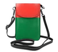 Petit sac à main pour téléphone portable 19,3 x 12,4 cm, image du drapeau YYHHAOFA de Madagascar, tendance, pratique, multifonctionnel en cuir pour femme