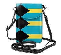 Petit sac à main pour téléphone portable 19,3 x 12,4 cm, image du drapeau YYHHAOFA des Bahamas, tendance, pratique, multifonctionnel en cuir pour femme