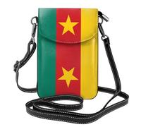 Petit sac à main pour téléphone portable 19,3 x 12,4 cm, image du drapeau YYHHAOFA du Cameroun tendance, pratique, multifonctionnel en cuir pour femme