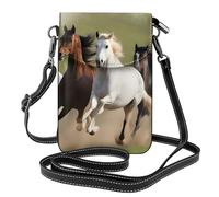Petit sac à main pour téléphone portable 19,3 x 12,4 cm Motif chevaux au galop Tendance, pratique et multifonctionnel pour la marche, le camping, le shopping, les voyages