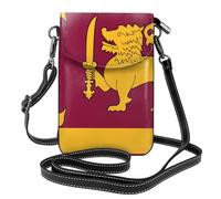 Petit sac à main pour téléphone portable 19,3 x 12,4 cm Motif drapeau du Sri Lanka YYHWHJDE tendance, pratique, multifonction en cuir pour femme