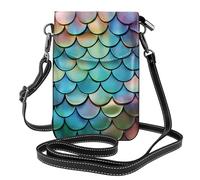 Petit sac à main pour téléphone portable 19,3 x 12,4 cm Motif écailles de poisson YYHWHJDE sirène tendance, pratique et multifonctionnel pour la marche, le camping, le shopping, les voyages