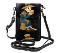 Petit sac à main pour téléphone portable 19,3 x 12,4 cm Motif épouvantail YYHWHJDE mangeant du pain tendance, pratique, multifonctionnel en cuir pour femme