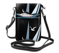 Petit sac à main pour téléphone portable 19,3 x 12,4 cm Motif mouettes YYHWHJDE sur un voilier Tendance, pratique et multifonctionnel pour la marche, le camping, le shopping, les voyages