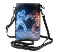 Petit sac à main pour téléphone portable 19,3 x 12,4 cm Motif YYHHAOFA Ice and Fire Boxing Picture Tendance, pratique, multifonction en cuir pour femme