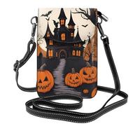 Petit sac à main pour téléphone portable 19,3 x 12,4 cm Motif YYHWHJDE gothique Happy Halloween tendance, pratique et multifonctionnel pour la marche, le camping, le shopping, les voyages
