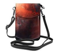 Petit sac à main pour téléphone portable 19,3 x 12,4 cm Motif YYHWHJDE Mars planète tendance, pratique, multifonction en cuir pour femme