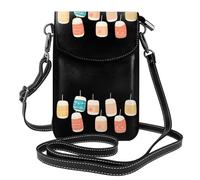 Petit sac à main pour téléphone portable 19,3 x 12,4 cm Motif YYHWHJDE rétro sur motif guimauves tendance, pratique et multifonctionnel pour la marche, le camping, le shopping, les voyages