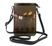 Petit sac à main pour téléphone portable 19,3 x 12,4 cm WHJSHOP Five Little Flowers Impression tendance, pratique, multifonction en cuir pour femme