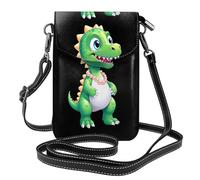 Petit sac à main pour téléphone portable 19,3 x 12,4 cm WHJSHOP Petit dinosaure portant un collier Impression tendance, pratique, multifonction en cuir à rabat pour femme