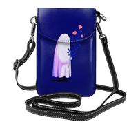 Petit sac à main pour téléphone portable 19,3 x 12,4 cm WHJSHOP The Ghost of the Bouquet Impression tendance, pratique, multifonction en cuir à rabat pour femme