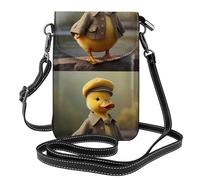 Petit sac à main pour téléphone portable 19,3 x 12,4 cm YYHHAOFA Chubby Little Yellow Duck Picture Tendance, pratique, multifonction en cuir à rabat pour femme