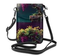 Petit sac à main pour téléphone portable 19,3 x 12,4 cm YYHHAOFA Grape vines on the falaise Image tendance, pratique, multifonction en cuir à rabat pour femme