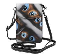 Petit sac à main pour téléphone portable 19,3 x 12,4 cm YYHHAOFA The evil eye looked image tendance, pratique, multifonctionnel étui à rabat en cuir pour femme