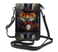 Petit sac à main pour téléphone portable 19,3 x 12,4 cm YYHWHJDE A Furet dans un chapeau haut-de-forme tendance, pratique, multifonctionnel en cuir à rabat pour femme