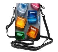 Petit sac à main pour téléphone portable 19,3 x 12,4 cm YYHWHJDE coloré motif glaçons tendance, pratique et multifonctionnel pour la marche, le camping, le shopping, les voyages