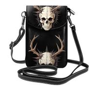 Petit sac à main pour téléphone portable 19,3 x 12,4 cm YYHWHJDE crâne avec motif épines tendance, pratique et multifonctionnel pour la marche, le camping, le shopping, les voyages