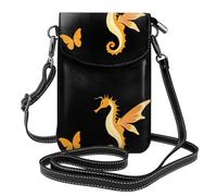 Petit sac à main pour téléphone portable 19,3 x 12,4 cm YYHWHJDE Hippocampe avec ailes de papillon Motif tendance, pratique et multifonctionnel pour la marche, le camping, le shopping, les voyages