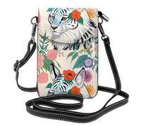 Petit sac à main pour téléphone portable 19,3 x 12,4 cm YYHWHJDE mignon motif tigre blanc tendance, pratique et multifonctionnel pour la marche, le camping, le shopping, les voyages