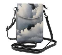 Petit sac à main pour téléphone portable 19,3 x 12,4 cm YYHWHJDE Motif nuages sombres Tendance, pratique et multifonctionnel pour la marche, le camping, le shopping, les voyages