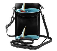 Petit sac à main pour téléphone portable 19,3 x 12,4 cm YYHWHJDE Petit voilier dans le motif tourbillon tendance, pratique et multifonctionnel pour la marche, le camping, le shopping, les voyages