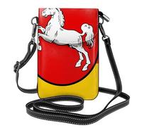 Petit sac à main pour téléphone portable de 19,3 x 12,4 cm, motif drapeau YYHWHJDE de la Basse-Saxe tendance, pratique, multifonctionnel en cuir pour femme