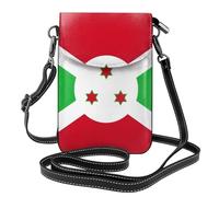 Petit sac à main pour téléphone portable de 19,3 x 12,4 cm, motif drapeau YYHWHJDE du Burundi, tendance, pratique, multifonctionnel en cuir pour femme