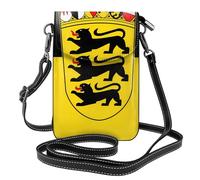 Petit sac à main pour téléphone portable, motif drapeau du Bade-Wurtemberg, sac à bandoulière à imprimé floral, mini portefeuille en cuir synthétique avec bandoulière, fermeture magnétique sécurisée.