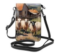Petit sac à main pour téléphone portable YYHWHJDE 19,3 x 12,4 cm Motif animaux de la ferme mignon, tendance, pratique et multifonctionnel pour la marche, le camping, le shopping, les voyages