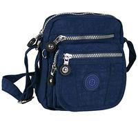 Petit Sac à Main Sac en bandoulière Sac à épault Bourse Pochette Sportif en Nylon Bleu